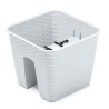 Vaso per Fiori Piante Ratolla Railing Square | Rettangolare/Quadrato | Decorativo | in Plastica | da Interno Esterno | per Ringhiere | Design Moderno