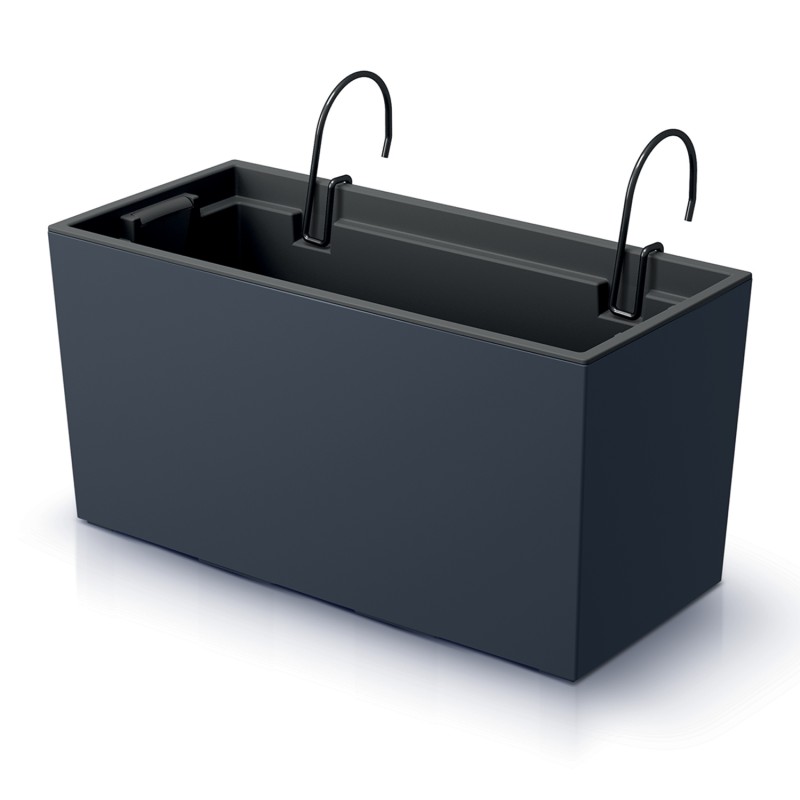 Vaso per Fiori Piante Urbi Case W | Rettangolare | Appendibile | Decorativo | in Plastica | da Interno Esterno | Design Moderno