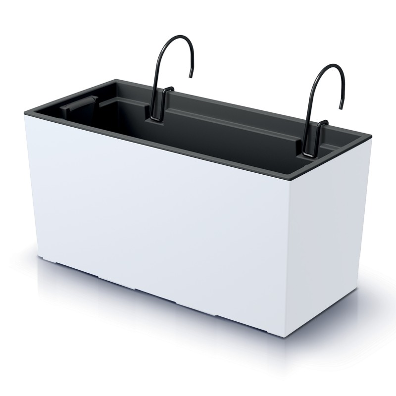 Vaso per Fiori Piante Urbi Case W | Rettangolare | Appendibile | Decorativo | in Plastica | da Interno Esterno | Design Moderno