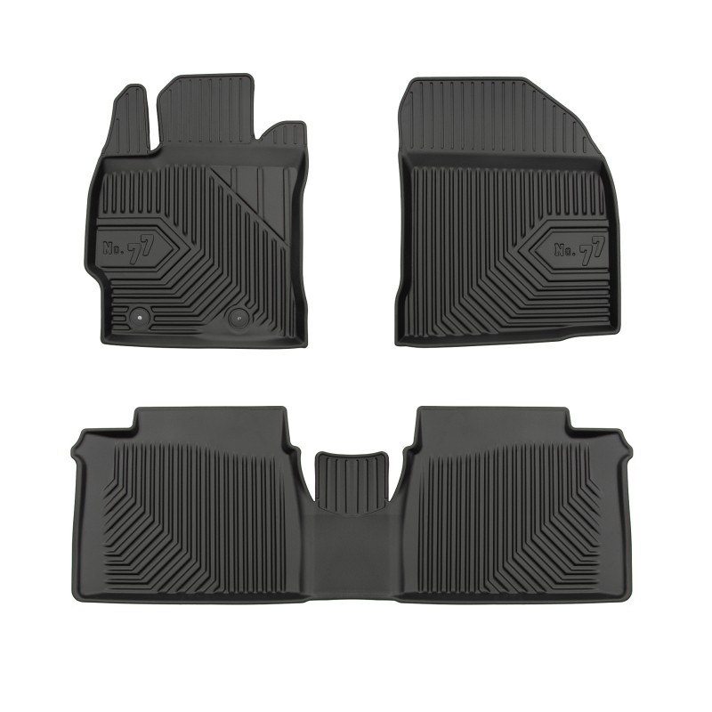 Tappetini compatibili con Toyota Corolla XI 2013-2019, su misura in Gomma TPE