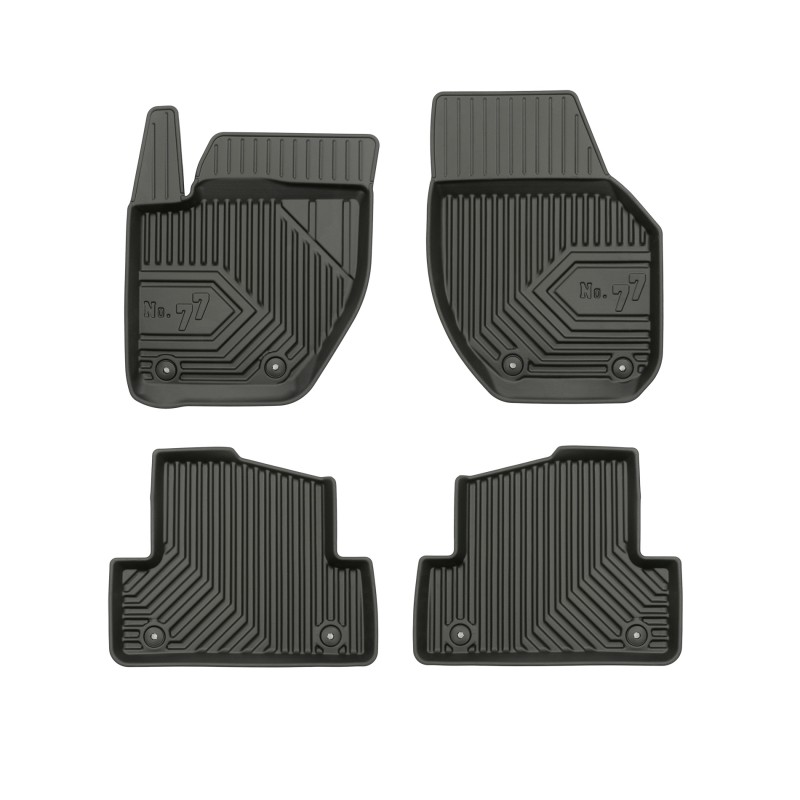 Tappetini compatibili con Volvo V40 II 2012-2019, su misura in Gomma TPE