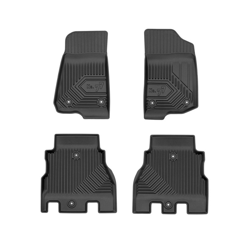 Tappetini compatibili con Jeep Wrangler IV dal 2017 in poi, su misura in Gomma TPE