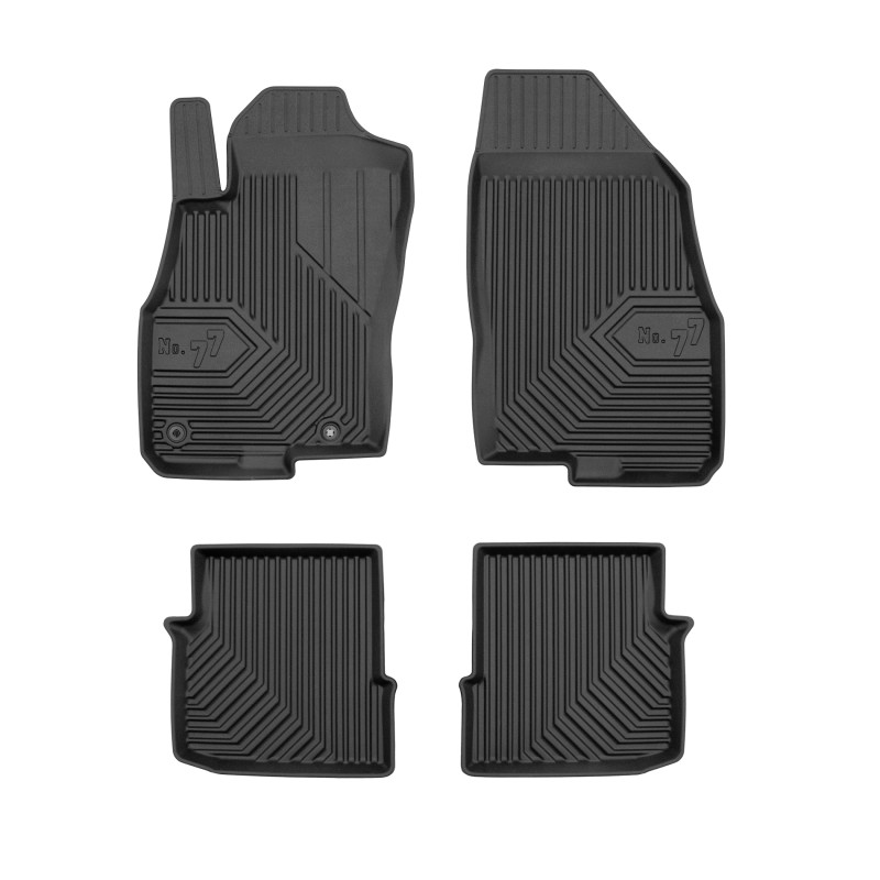 Tappetini compatibili con Fiat Punto EVO 2009-2012, su misura in Gomma TPE
