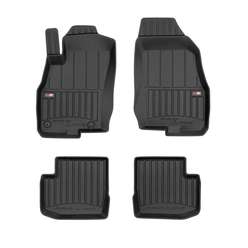Tappetini compatibili con Fiat Punto EVO 2009-2012, su misura in Gomma TPE