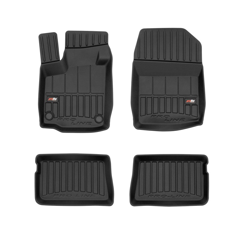 Tappetini compatibili con Renault Twingo II 2007-2014, su misura in Gomma TPE
