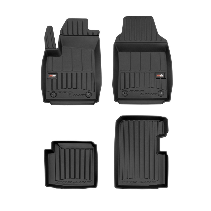 Tappetini compatibili con Fiat 500 Hybrid dal 2020 in poi, su misura in Gomma TPE