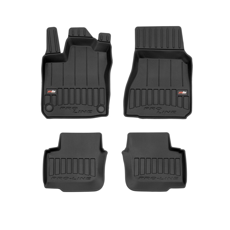 Tappetini compatibili con Smart Forfour II 2014-2020, su misura in Gomma TPE
