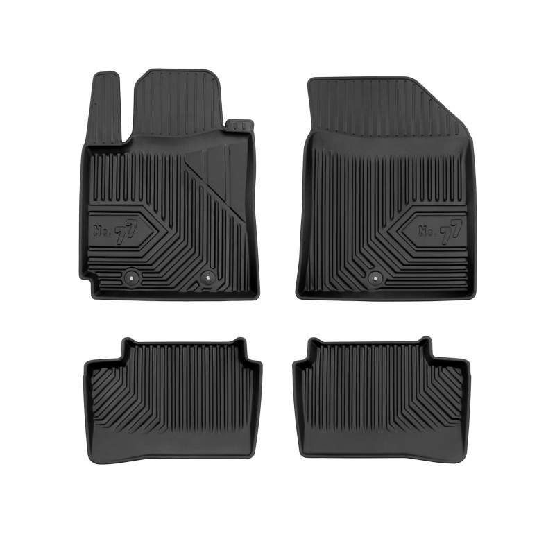 Tappetini compatibili con Hyundai i10 II 2013-2019, su misura in Gomma TPE