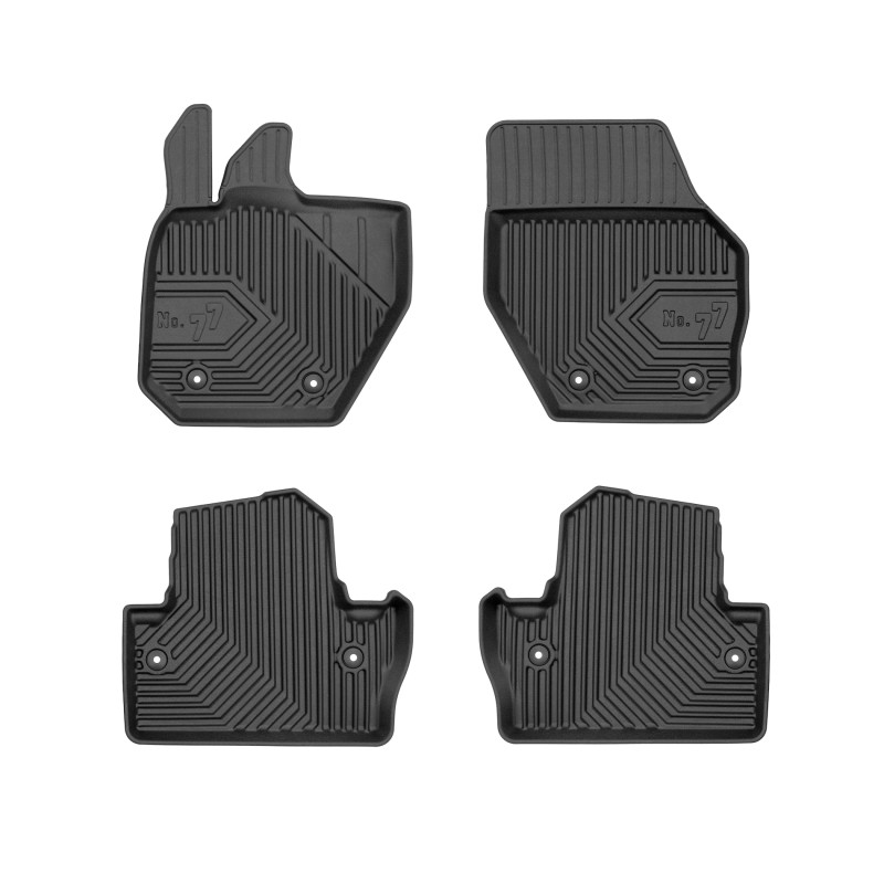 Tappetini compatibili con Volvo V60 I 2010-2018, su misura in Gomma TPE