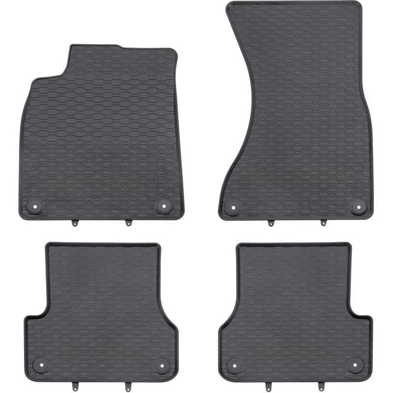 Tappetini compatibili con Audi A6 C7 2011-2018, su misura in Gomma TPE