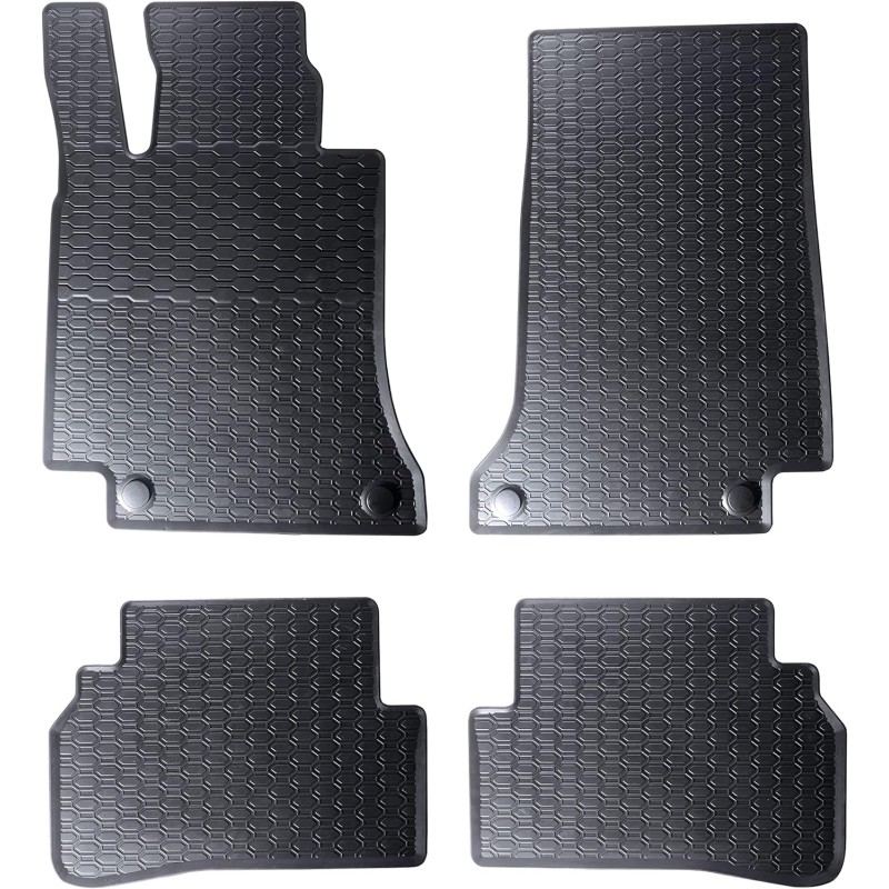Tappetini compatibili con Mercedes-Benz Classe C W205 2014-2021, su misura in Gomma TPE