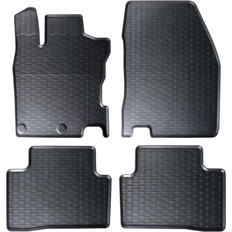 Tappetini compatibili con Nissan Qashqai II 2013-2021, su misura in Gomma TPE