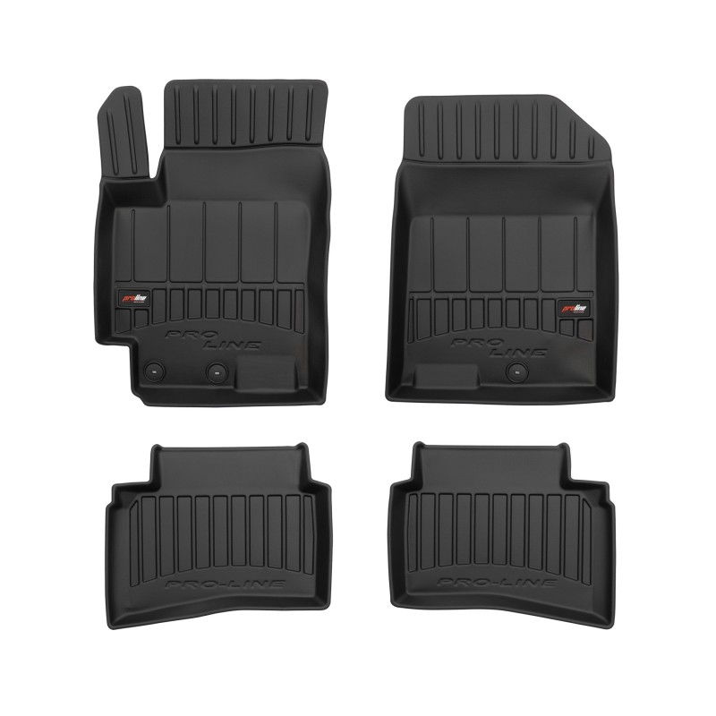 Tappetini compatibili con Kia Rio IV 2016-2020, su misura in Gomma TPE