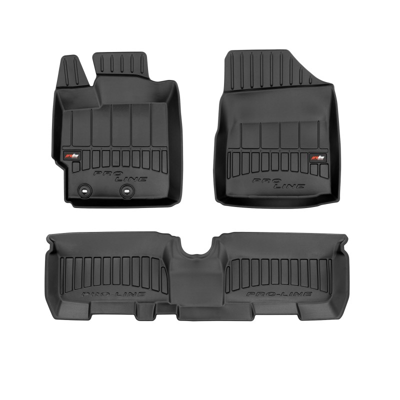 Tappetini compatibili con Toyota Yaris II 2005-2011, su misura in Gomma TPE