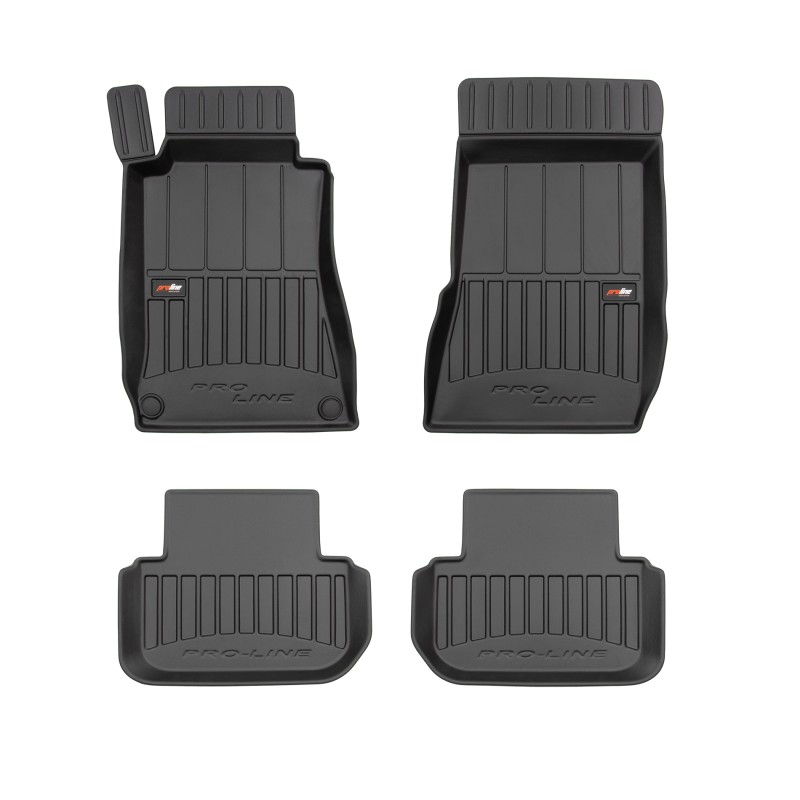 Tappetini compatibili con Mercedes-Benz CLK C209 2002-2009, su misura in Gomma TPE