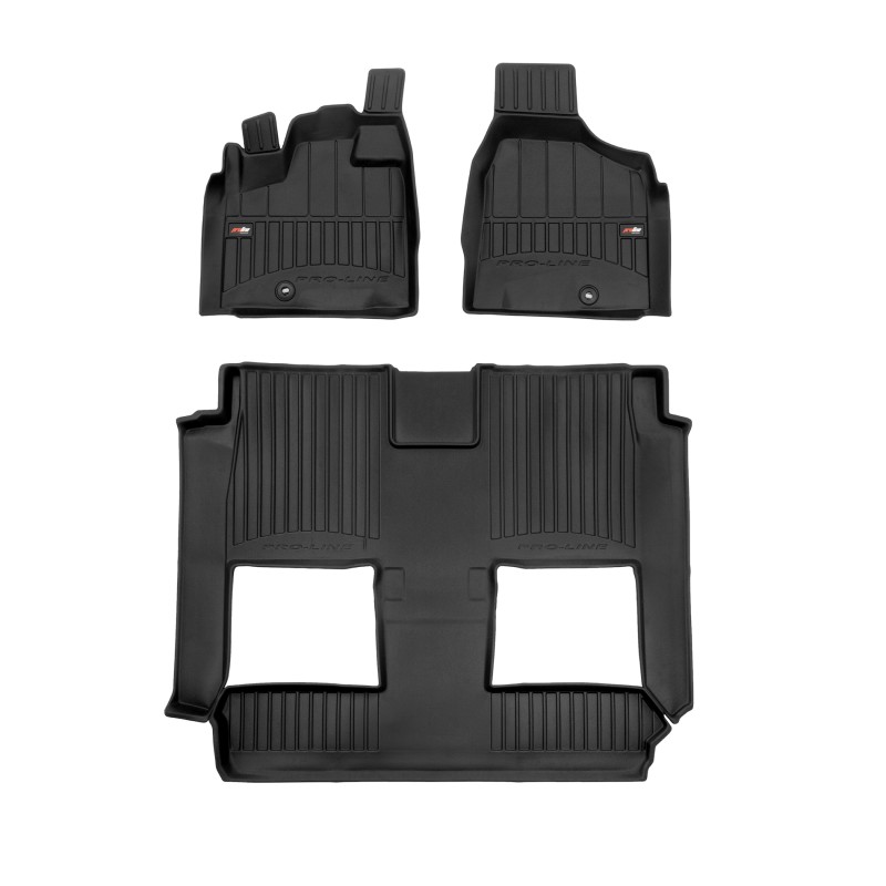 Tappetini compatibili con Dodge Grand Caravan V 2007-2020, su misura in Gomma TPE