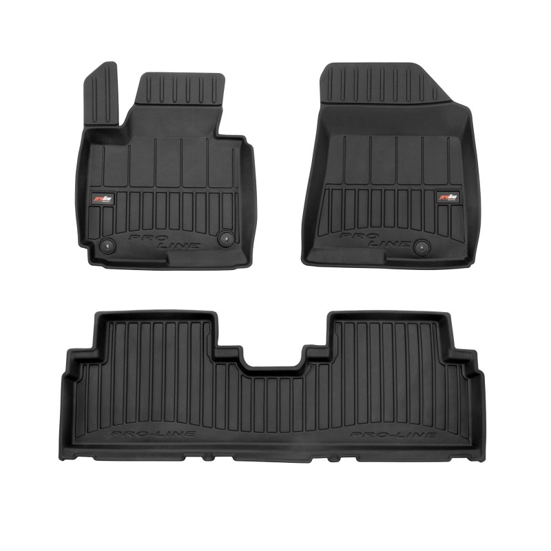 Tappetini compatibili con Kia Carens III 2013-2019, su misura in Gomma TPE