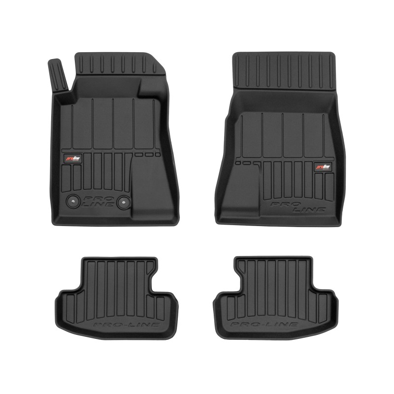 Tappetini compatibili con Ford Mustang VI 2014-2023, su misura in Gomma TPE