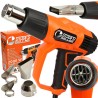 Pistola Termica ad Aria Calda 1000-2000W 350-550°C 2 Stadi con 5 Ugelli