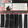 Set guaine termorestringenti nere 100 pz Ø1,5-13 mm con custodia