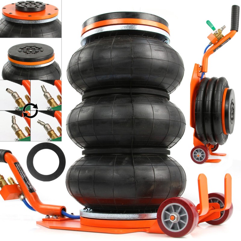 Sollevatore pneumatico 3,5T 13,5-41cm con 3 soffietti e maniglia 27cm