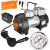 Compressore portatile 12V 10 bar 25x10x18cm con manometro e 3 ugelli