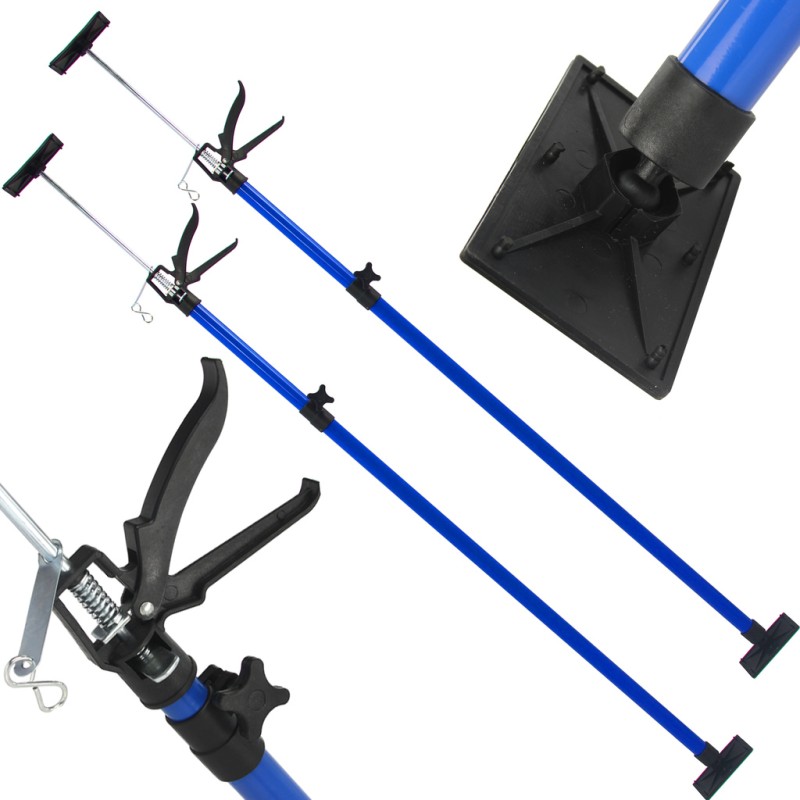 Set di Puntelli Telescopici per Soffitto 2 Pezzi Altezza 115-290cm Carico 30kg