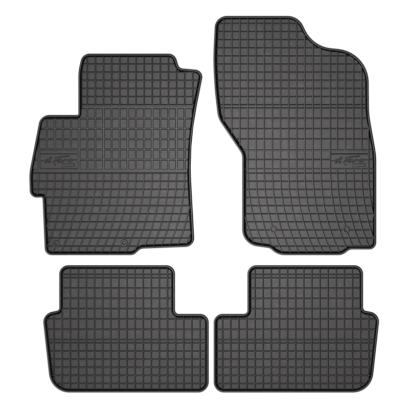 Tappetini compatibili con Mitsubishi Lancer VIII 2007-2017, su misura in Gomma