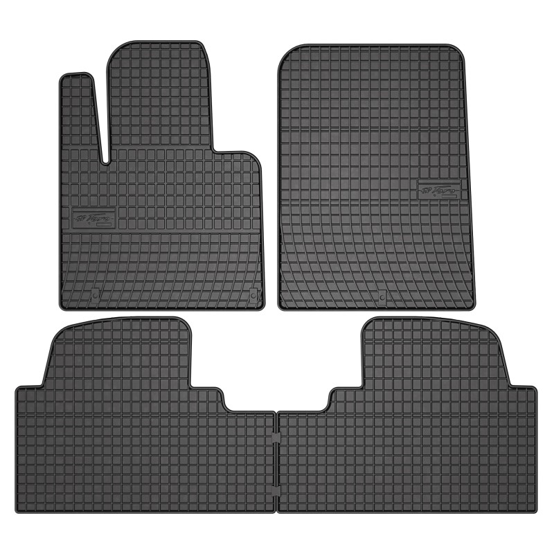 Tappetini compatibili con Hyundai Santa Fe III 2012-2018, su misura in Gomma