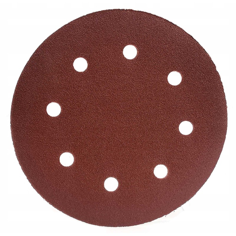 Set 10 dischi abrasivi Ø180mm P100-400 8 fori a strappo per smerigliatrice
