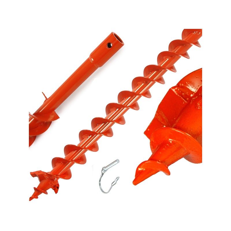 Punta per mototrivella diametro 6-30 cm lunghezza 80 cm lame 2 mm attacco 20 mm