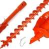 Punta per mototrivella diametro 6-30 cm lunghezza 80 cm lame 2 mm attacco 20 mm