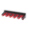 Supporti Ganci per Attrezzi da Garage Officina | 9,8x31x7 cm | Portata 7 Kg | Nero | in Plastica