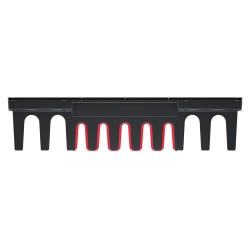 Supporti Ganci per Attrezzi da Garage Officina | 12,8x59,7x11,8 cm | Portata 15 Kg | Nero | in Plastica