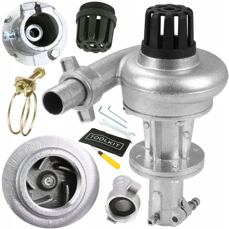 Pompa acqua per decespugliatore Ø28mm 9 denti uscita 1" portata 150L/min