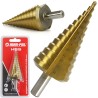Punta HSS a scalino 4-39mm attacco 10mm gradazione 3mm per trapano conica