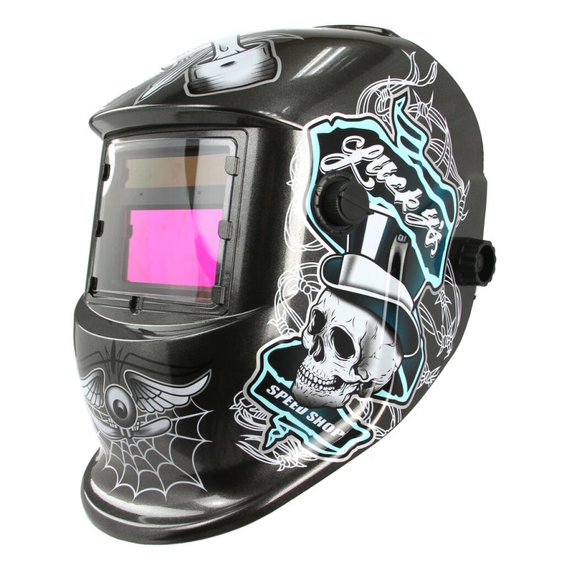 Maschera autoscurante saldatura MIG TIG MAG MMA 93x43mm 5/30000s regolabile