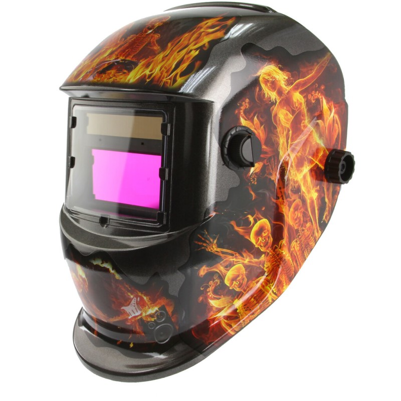 Maschera autoscurante saldatura MIG TIG MAG MMA 93x43mm 5/30000s regolabile