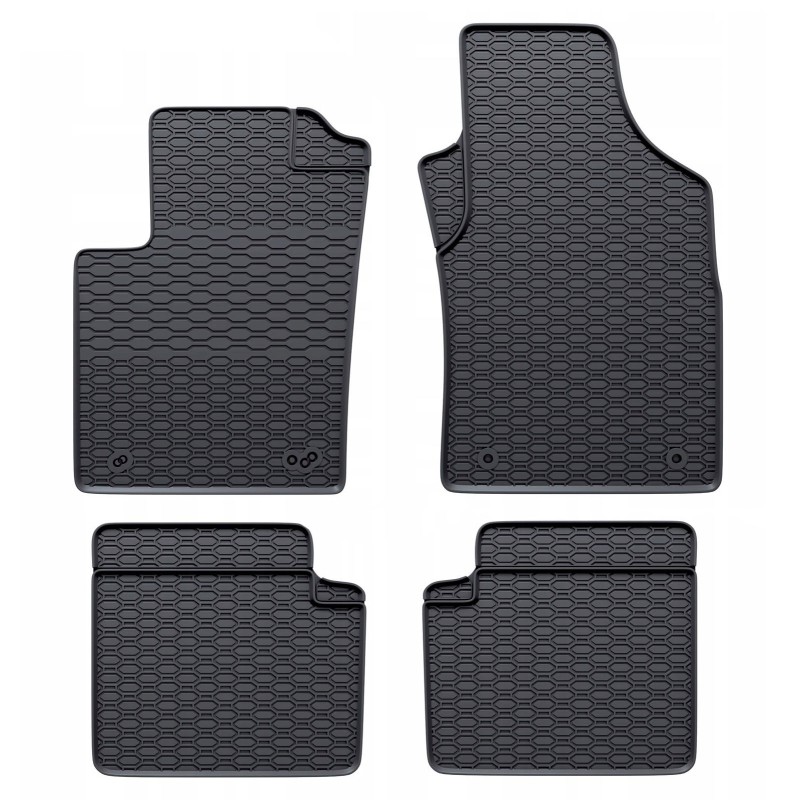 Tappetini compatibili con Ford KA II 2008-2016, su misura in Gomma TPE