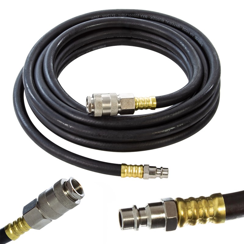 Tubo pneumatico in gomma 5-20m diametro 6x13mm con attacco rapido standard
