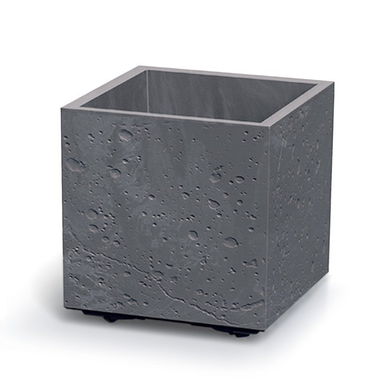 Vaso per Fiori Piante Sierra Beton Effect | Quadrato o Rettangolare | Decorativo | in Plastica | da Interno Esterno | Design Moderno