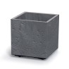Vaso per Fiori Piante Sierra Beton Effect | Quadrato o Rettangolare | Decorativo | in Plastica | da Interno Esterno | Design Moderno