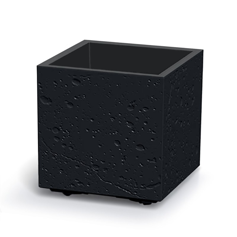 Vaso per Fiori Piante Sierra Beton Effect | Quadrato o Rettangolare | Decorativo | in Plastica | da Interno Esterno | Design Moderno