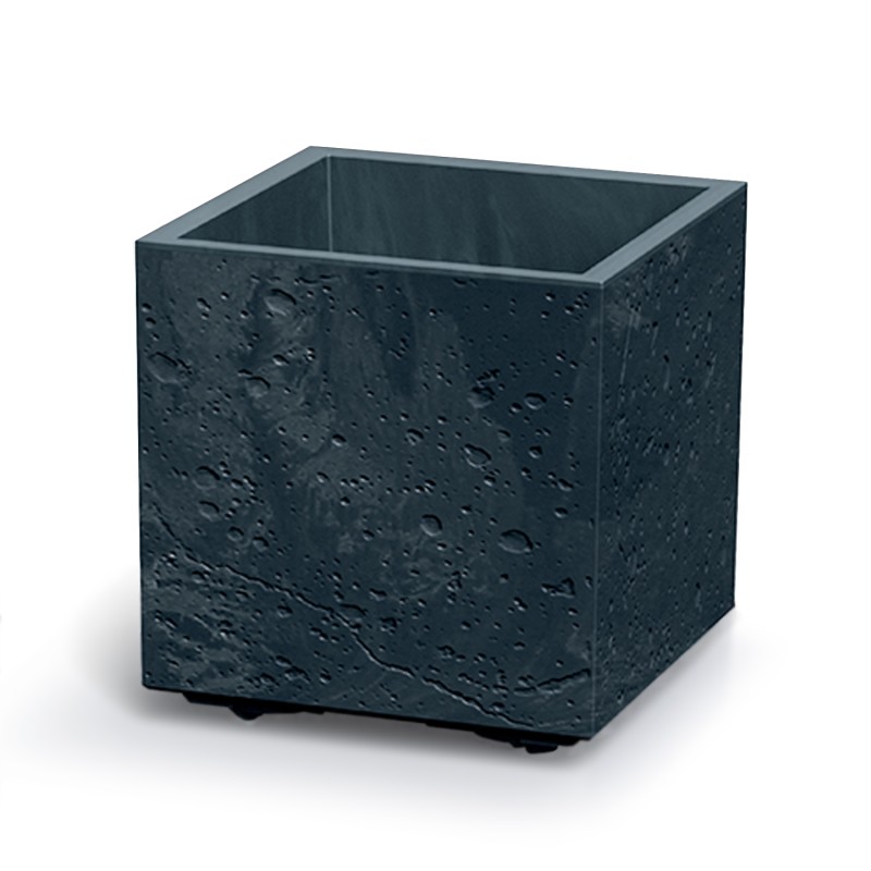 Vaso per Fiori Piante Sierra Beton Effect | Quadrato o Rettangolare | Decorativo | in Plastica | da Interno Esterno | Design Moderno