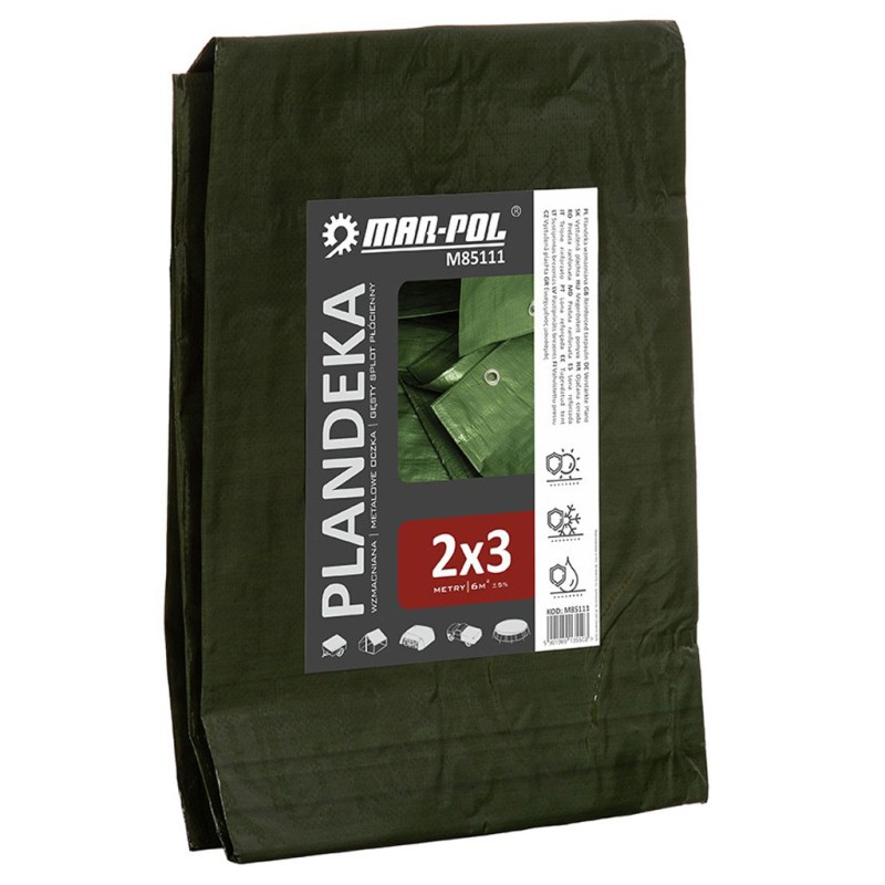 Telo copertura polietilene impermeabile 120g/m² con occhielli Ø12mm rinforzati