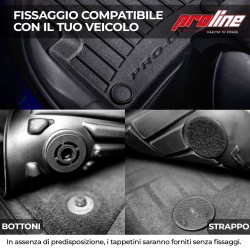 Tappetini compatibili con Mercedes-Benz Classe E W214 dal 2023 in poi, su misura in Gomma TPE