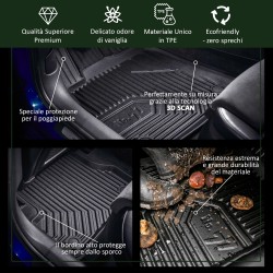 Tappetini compatibili con Leapmotor T03 dal 2020 in poi, su misura in Gomma TPE