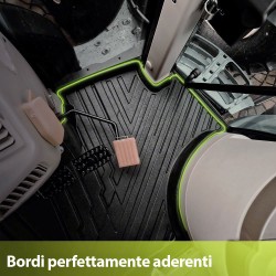 Tappetini compatibili con Massey Ferguson 8S.225 2020-2025, su misura in Gomma TPE