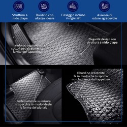 Tappetini compatibili con Peugeot Expert III dal 2016 in poi, su misura in Gomma TPE
