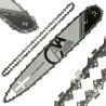 Set barra guida con 2 catene per motosega 15" 0,325" 66 maglie 1,5 mm
